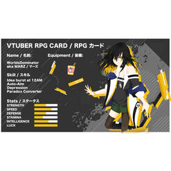 Vtuber RPG Card Vtuber RPG Card